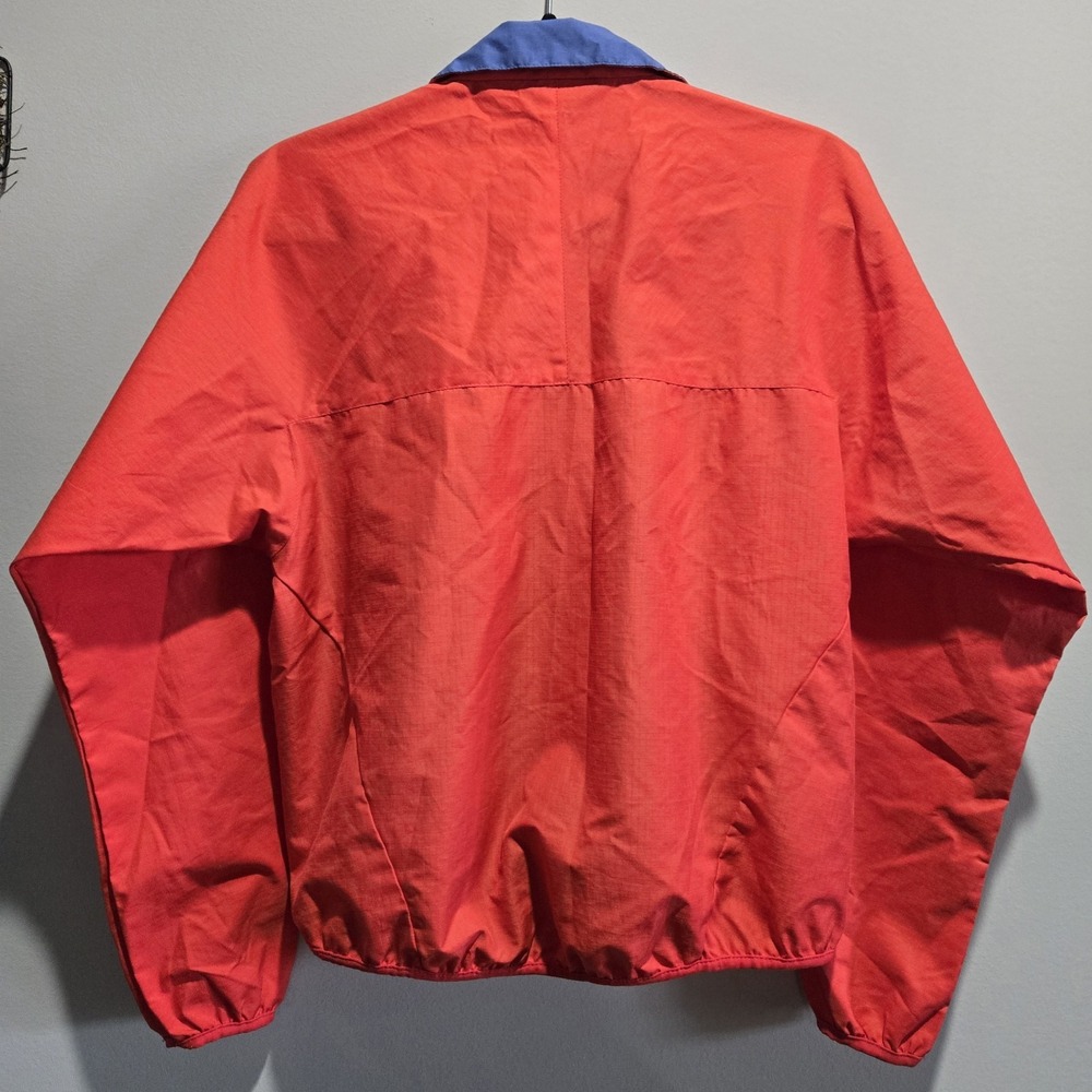 Vintage 98 Patagonia Women's S Red Windbreaker light Jacket Full Zip Blue Collar - Picture 2 of 7